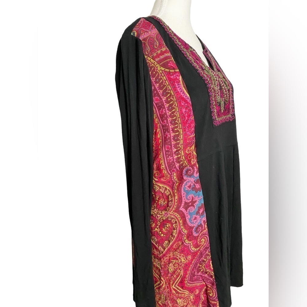 Soft Surroundings Black and Ruby Patchwork Tunic … - image 5